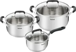 Tefal Cook & Cool E493S6 - Set 3-delig (kookpan 20/24 + Steelpan 16)
