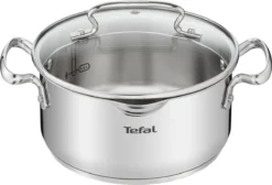 Tefal Duetto+ Pannenset -10 Delig- 5 Pannen - Kookpannenset - Zilver - Afdruipdeksels -Greenpan Winkel 1200x816