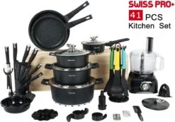 Swiss Pro+ - SWP41D22 - Pannenset 41 Delig - Foodprocessor - Messenblok 8 Delig - Kookgerei Set Met Houder 7 Delig - Starters Pakket - 2022 Serie - Limited Edition -uitzet 16 Swiss Pro+ - SWP41D22 - Pannenset 41 Delig - Foodprocessor - Messenblok 8 Delig - Kookgerei Set Met Houder 7 Delig - Starters Pakket - 2022 Serie - Limited Edition -uitzet -Greenpan Winkel 1200x839 5