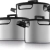 BergHOFF GEM Downdraft Pannenset - 6 Delige Set - 3 Pannen