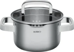 Sola Pannenset Juvia - 4 Delig - Ø 16,16,18,20 Cm - Zilver - RVS - Sandwichbodem -Greenpan Winkel 1200x845