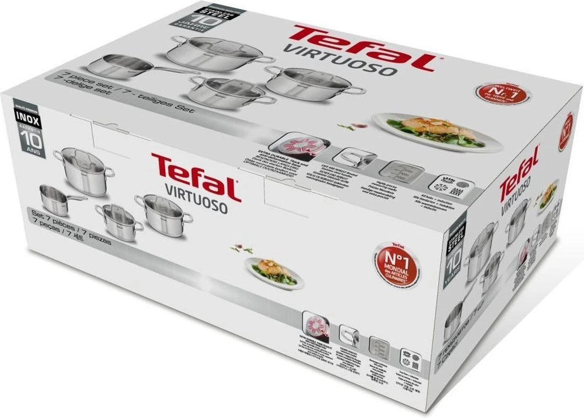 Tefal Virtuoso Pannenset 4-delig - Kookpan Ø 16/20/24 Cm + Steelpan Ø 16 Cm 11 Tefal Virtuoso Pannenset 4-delig - Kookpan Ø 16/20/24 Cm + Steelpan Ø 16 Cm - Afbeelding 11