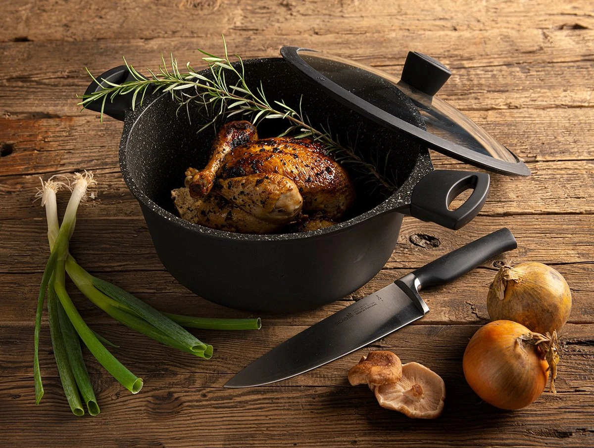 Sola Braadpan Fair Cooking - Ø 20 Cm - Zwart/wit - Aluminium - Antiaanbaklaag 5 Sola Braadpan Fair Cooking - Ø 20 Cm - Zwart/wit - Aluminium - Antiaanbaklaag - Afbeelding 5