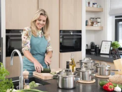 Sola Pannenset Juvia - 4 Delig - Ø 16,16,18,20 Cm - Zilver - RVS - Sandwichbodem -Greenpan Winkel 1200x906