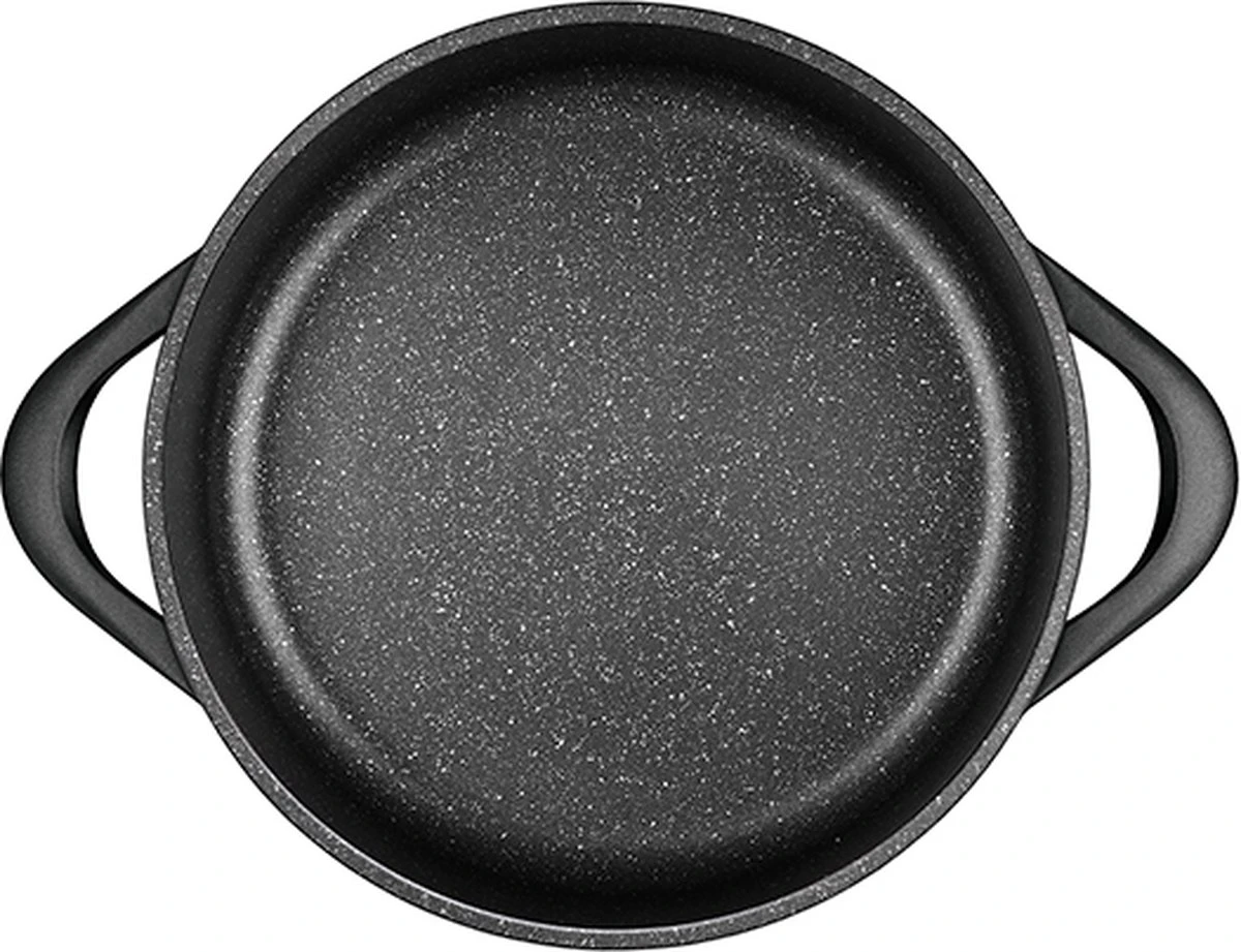 Smile 10-Delige Pannenset - Anti Aanbaklaag - Vaatwasser Bestendig - Zwart - MGK-17 12 Smile 10-Delige Pannenset - Anti Aanbaklaag - Vaatwasser Bestendig - Zwart - MGK-17 - Afbeelding 12