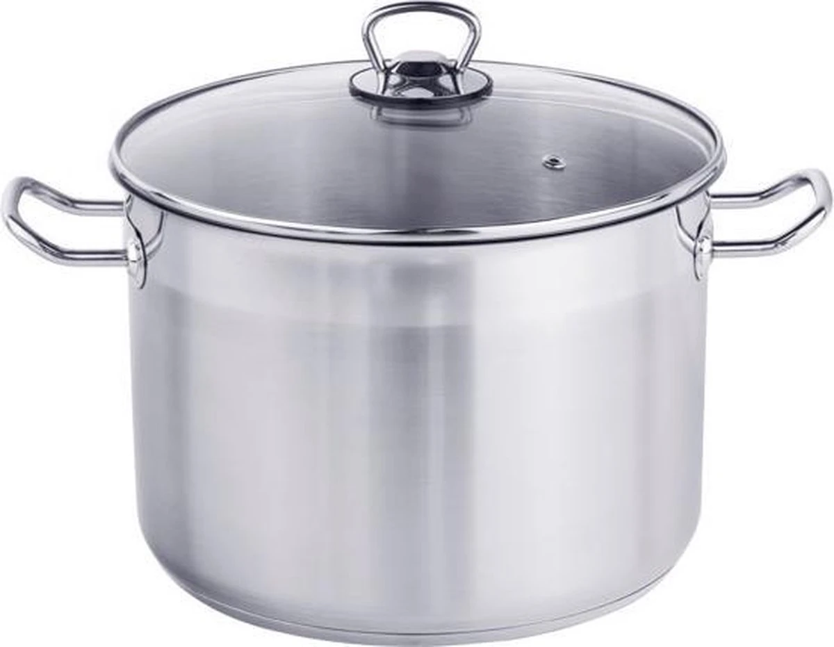 Haushalt Soeppan Met Glazen Deksel - 10 Liter- RVS 8 Haushalt Soeppan Met Glazen Deksel - 10 Liter- RVS - Afbeelding 8