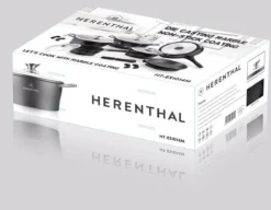 Herenthal Luxe Pannenset - 14-delig - Glazen Deksel - Inductie - Marmeren Coating - PFAS-vrij - Zwart - ES1014M 7 Herenthal Luxe Pannenset - 14-delig - Glazen Deksel - Inductie - Marmeren Coating - PFAS-vrij - Zwart - ES1014M -Greenpan Winkel 1200x934 1