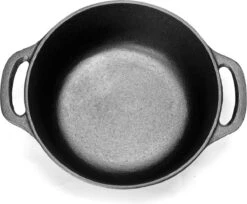 Gietijzeren Braadpan - 28 Cm - Pure Gietijzer - Niet Geëmailleerd - Geschikt Voor Inductie - Stoofpan Met Deksel - Sudderpan - Zwart -Greenpan Winkel 1200x989 3