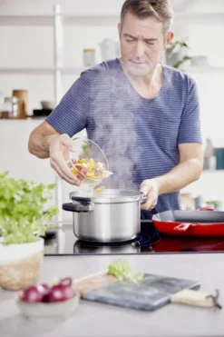 BK Flow Cool Pannenset - 4-delig – RVS Deksels - Veilig Afgietsysteem - Geschikt Voor Alle Warmtebronnen -Greenpan Winkel 799x1200