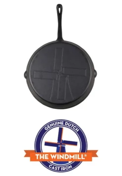 The Windmill Koekenpan Skillet Extra - 31,5 Cm - Gietijzer Zwart -Greenpan Winkel 832x1200