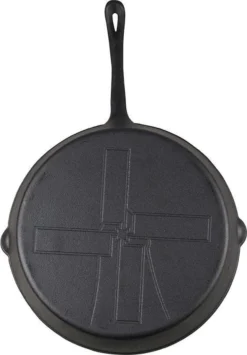 The Windmill Koekenpan Skillet Extra - 31,5 Cm - Gietijzer Zwart -Greenpan Winkel 834x1200