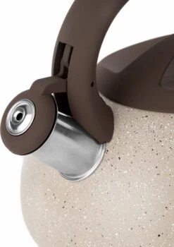 Florina Lava Fluitketel RVS Met Steen Coating 2,5L Voor Alle Warmtebronnen - Waterketel - Waterkoker - Cool Touch Handvat - Bruin / Beige -Greenpan Winkel 848x1200 6